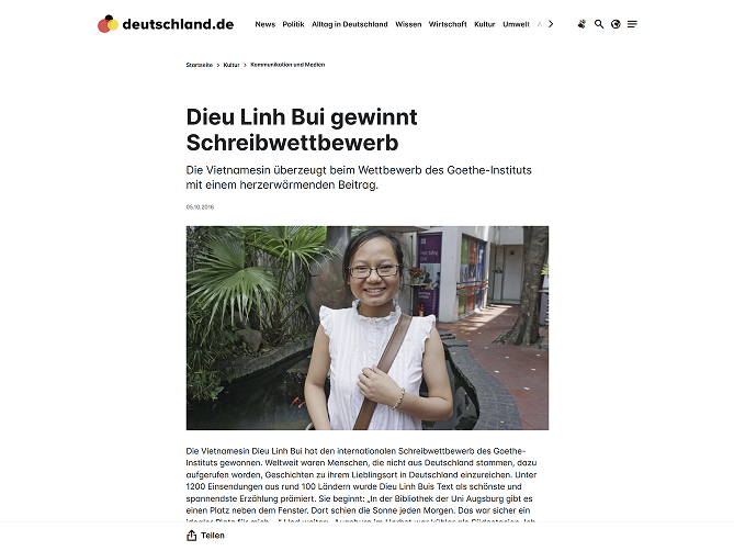 Dieu Linh Bui gewinnt Schreibwettbewerb